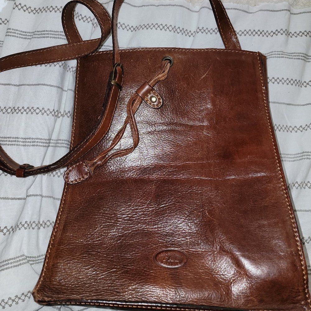 Leather Bucket Bag by Pelletteria  Firenze